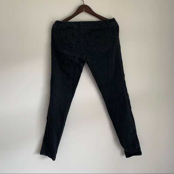 Tripp NYC Black Button Fly Straight Leg Denim Jeans 9 - Picture 5 of 5